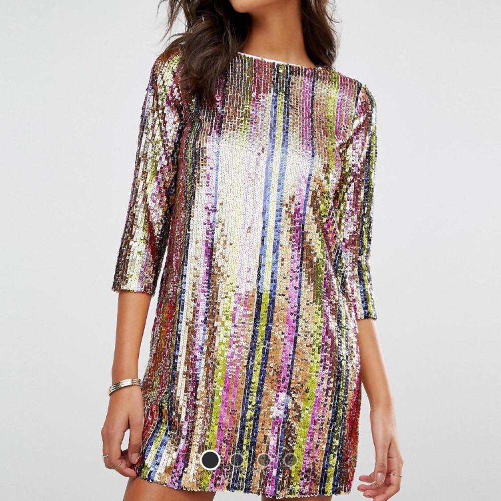 Colorful Sequin Mini Dress